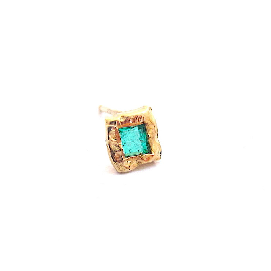 Siena emerald stud earring