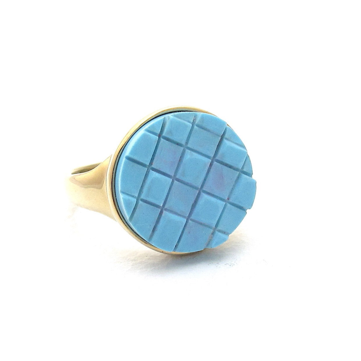 Mosaic turquoise ring
