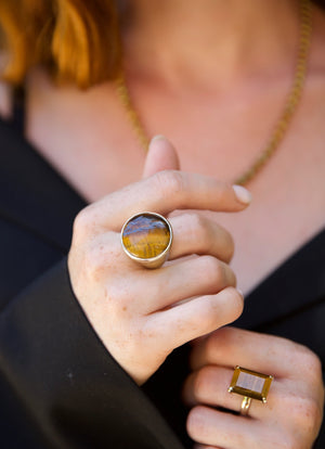 Balloon Tiger's Eye ring