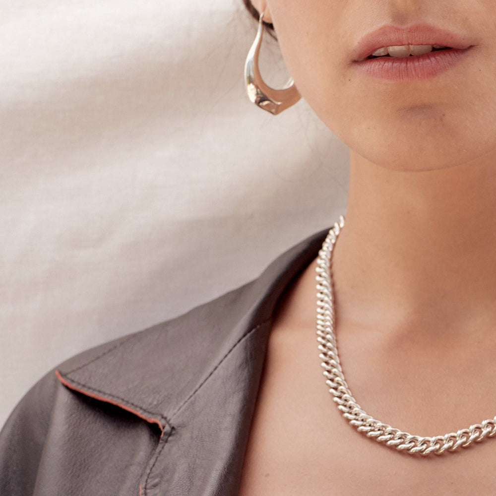 Chelsea silver hoop earring