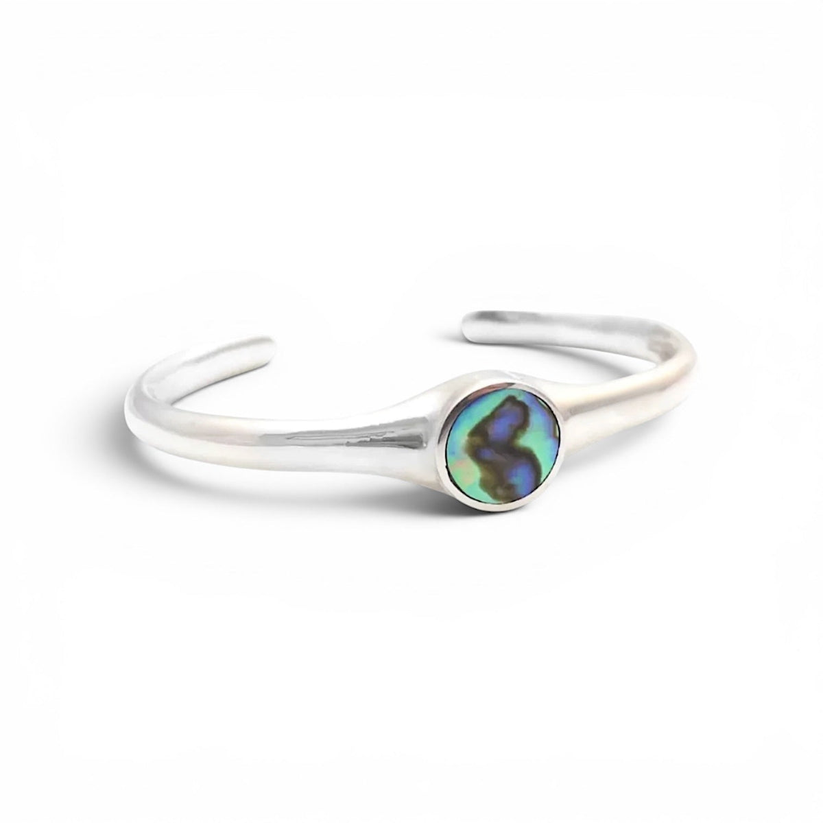Core Abalone Inlay Silver Cuff bracelet
