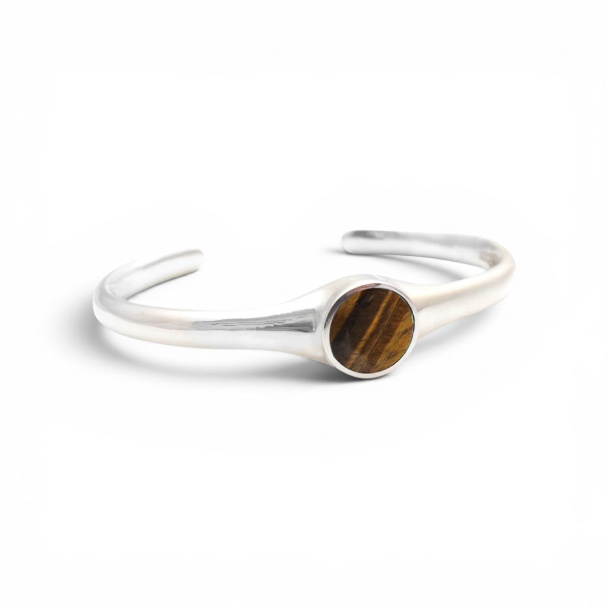 Core Tiger's Eye Silver Inlay Cuff bracelet