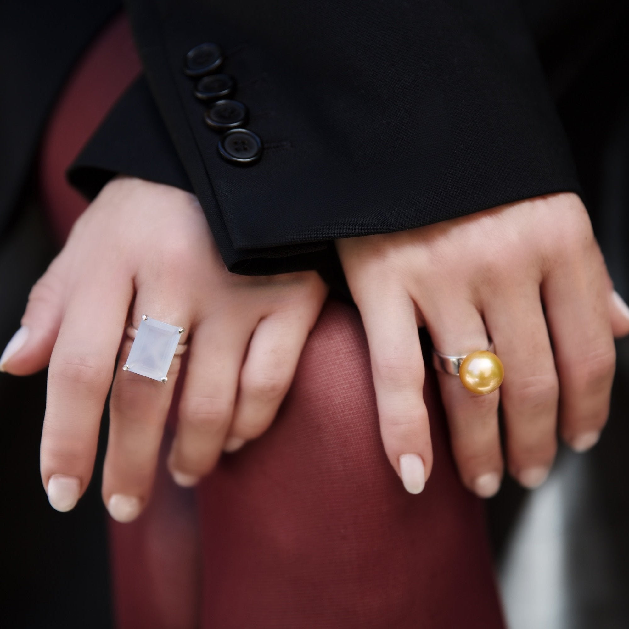 Lucent Lavender Chalcedony Ring