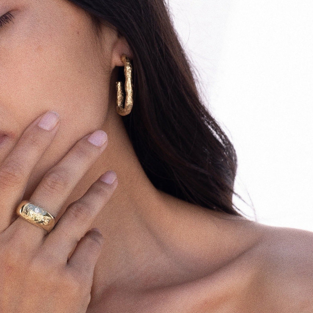 Fragment hoop earrings