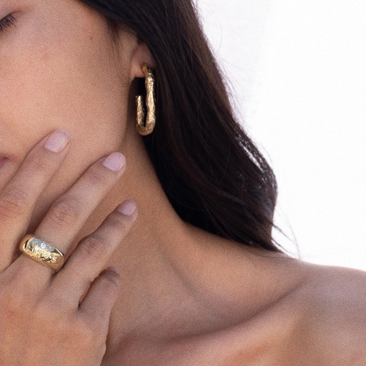 Fragment hoop earrings