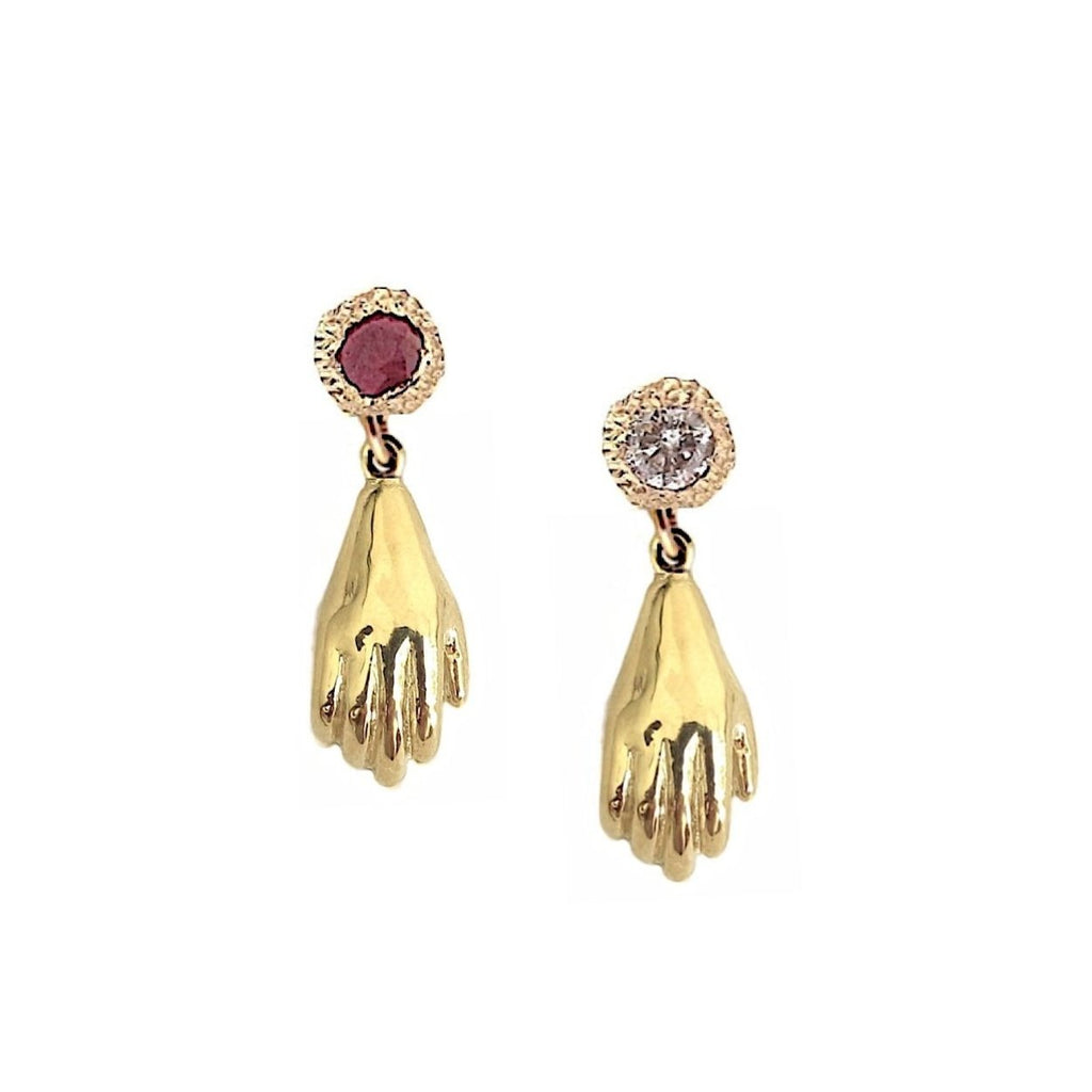 Giving Hand drop earrings