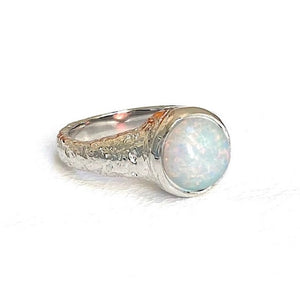 Fragment opal platinum cocktail ring