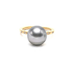 Orb Tahitian Pearl Diamond Ring