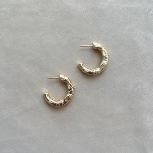 Fragment ruby hoop earrings