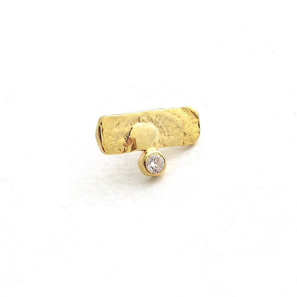 Fragment diamond stud earring