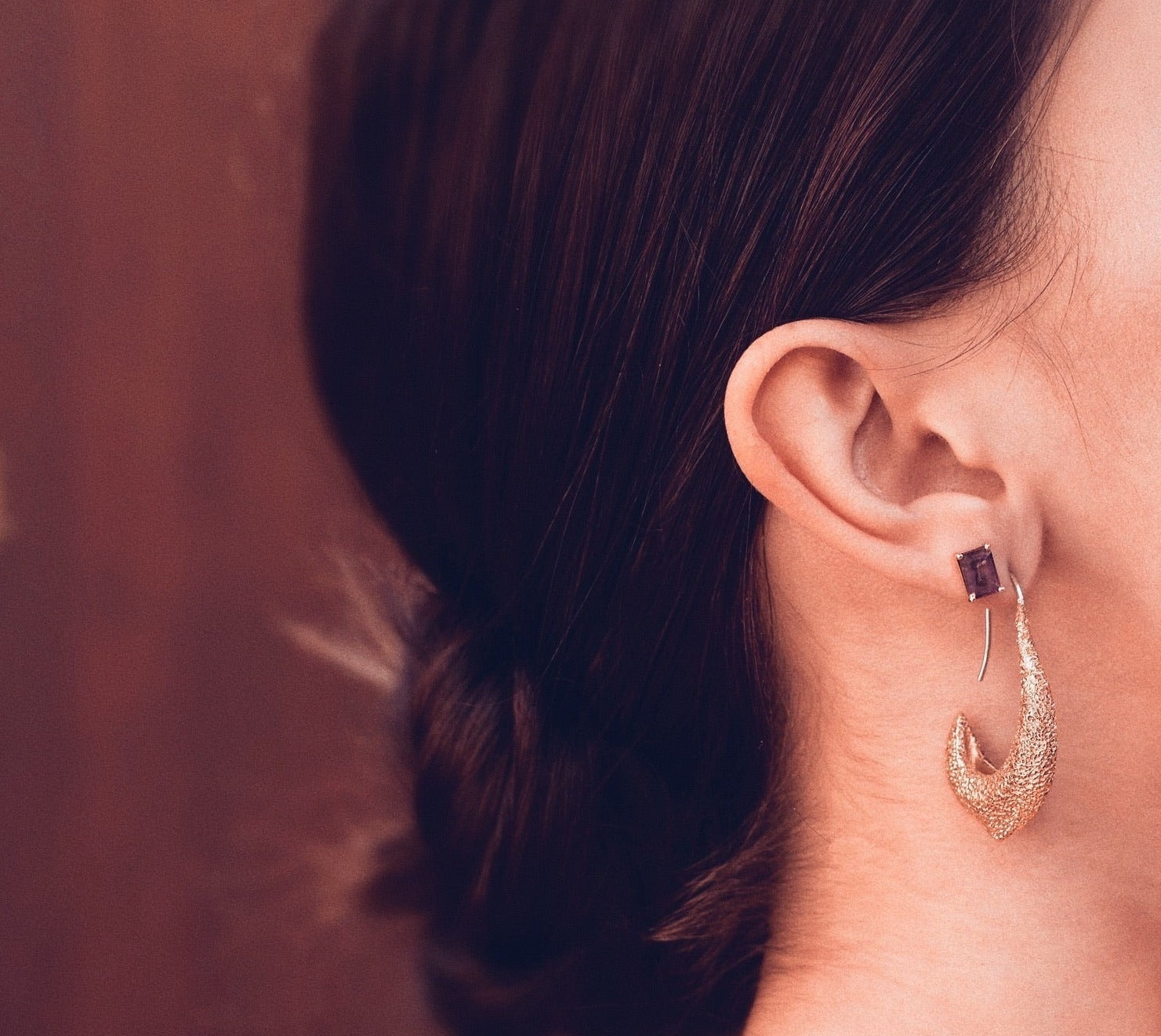 Chelsea amethyst stud earring