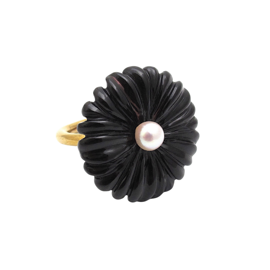 Dahlia onyx ring