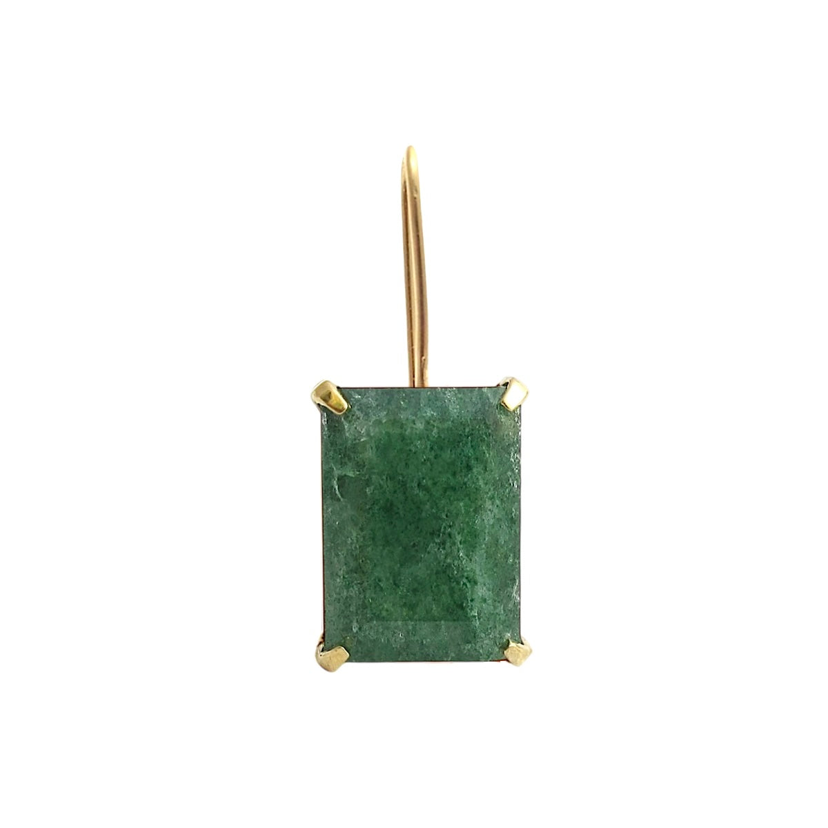 Lucent green aventurine drop earrings