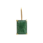 Lucent green aventurine drop earrings