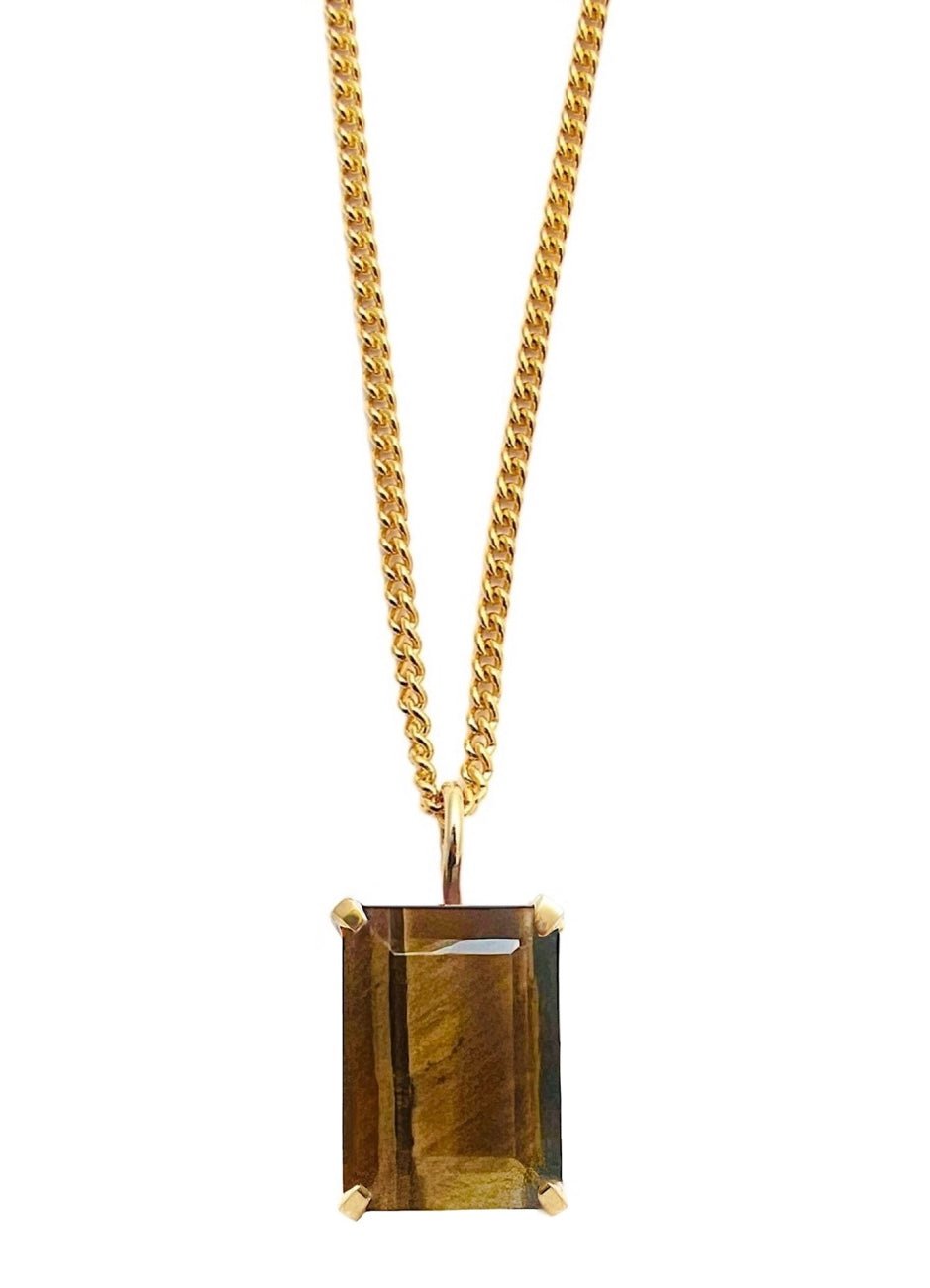 Lucent Tiger's Eye Pendant Necklace