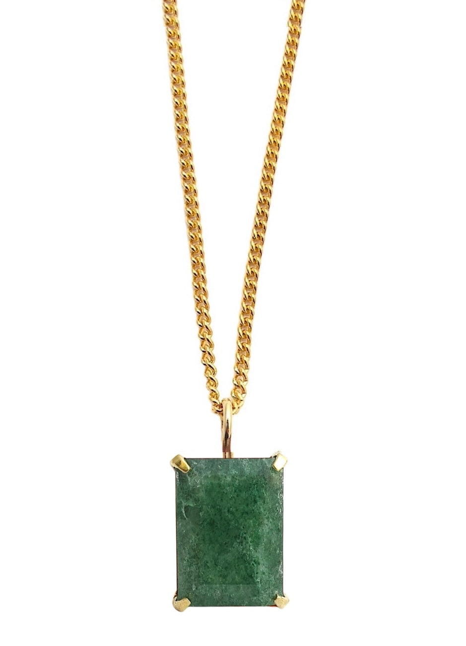 Lucent green aventurine Pendant Necklace