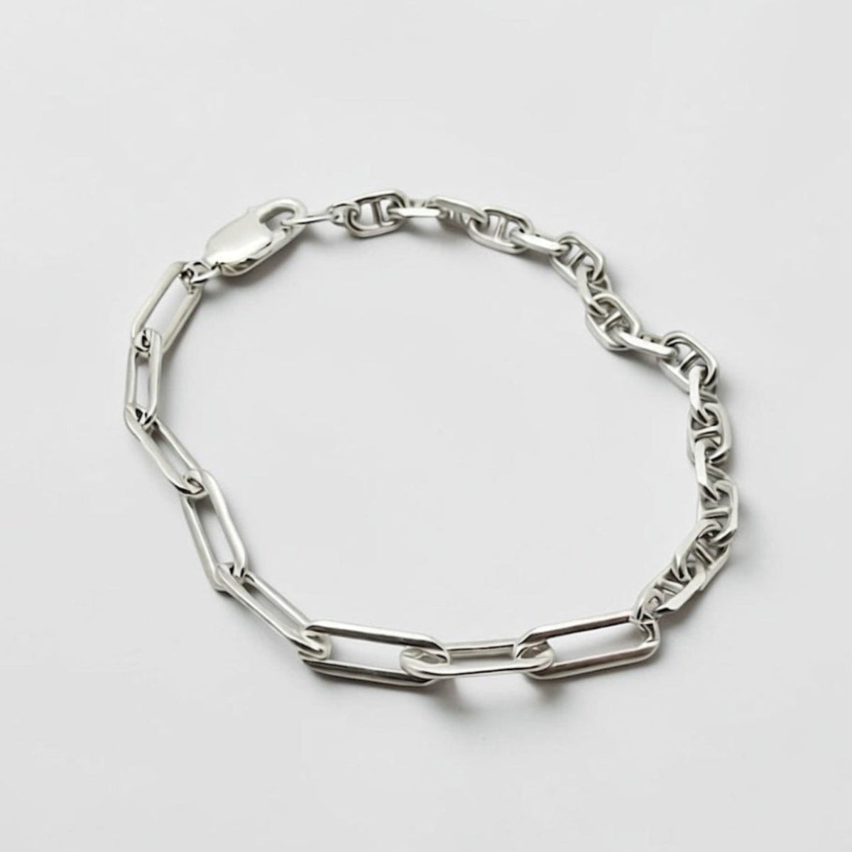 Luxury men's Duet II bracelet crafted in solid Sterling silver with a clean, modern design.