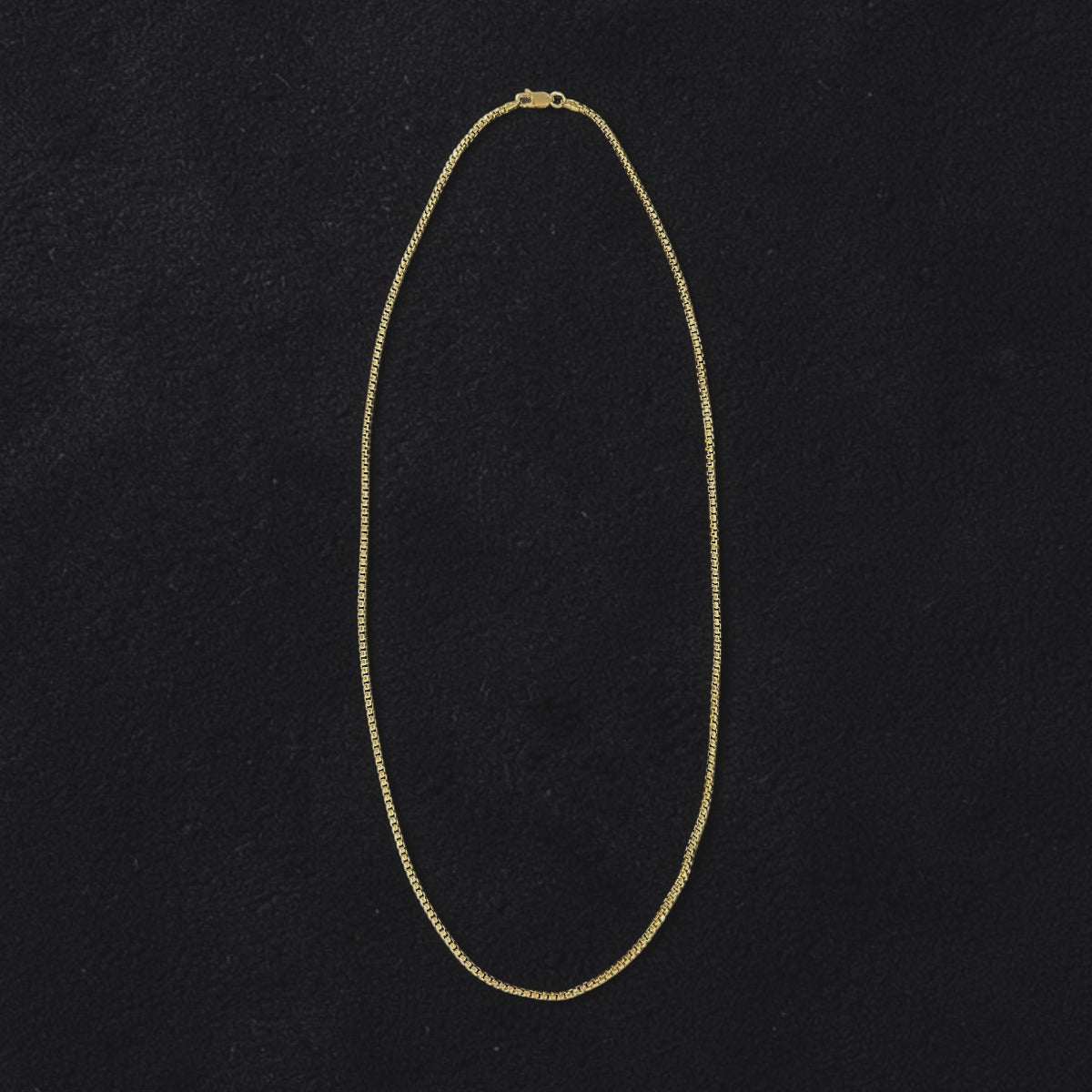 Luxury men's gold vermeil Puffy Box Chain Necklace with rounded box links and a refined modern design.