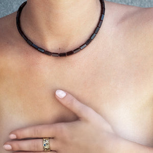 Pillar Tiger's Eye Collar Necklace