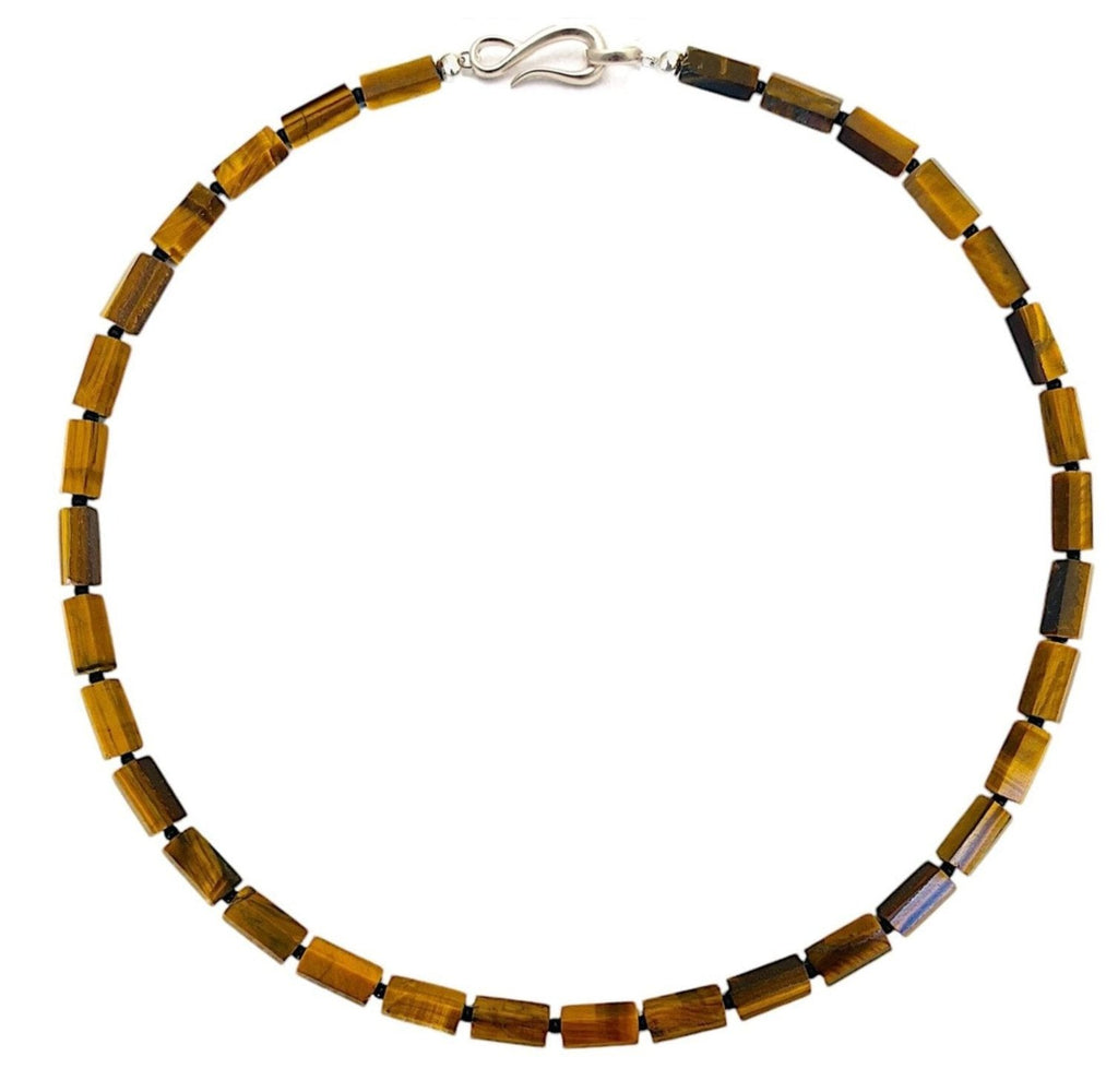 Pillar TIGERS EYE Collar Necklace