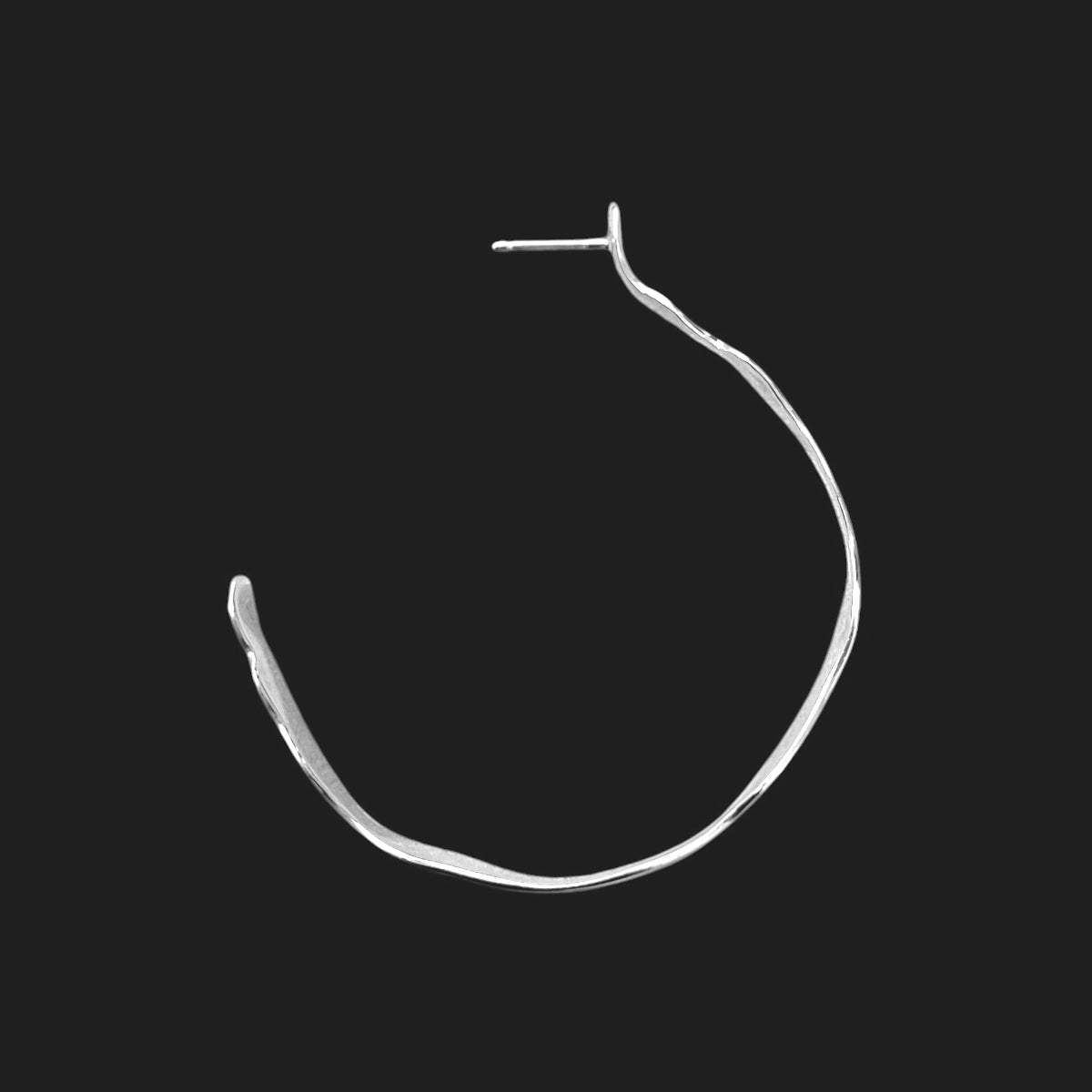 Oversized sculptural Petal hoop earrings in Sterling silver with an organic lightweight design