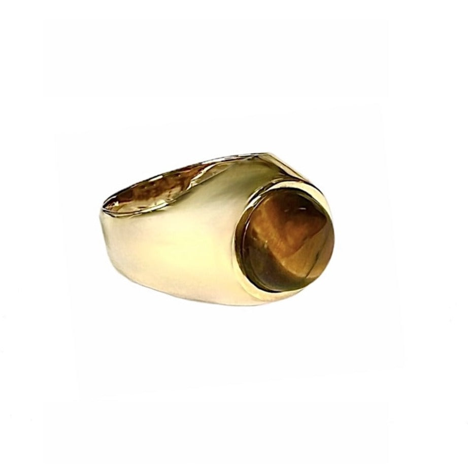 Tiger's Eye Signet ring for men