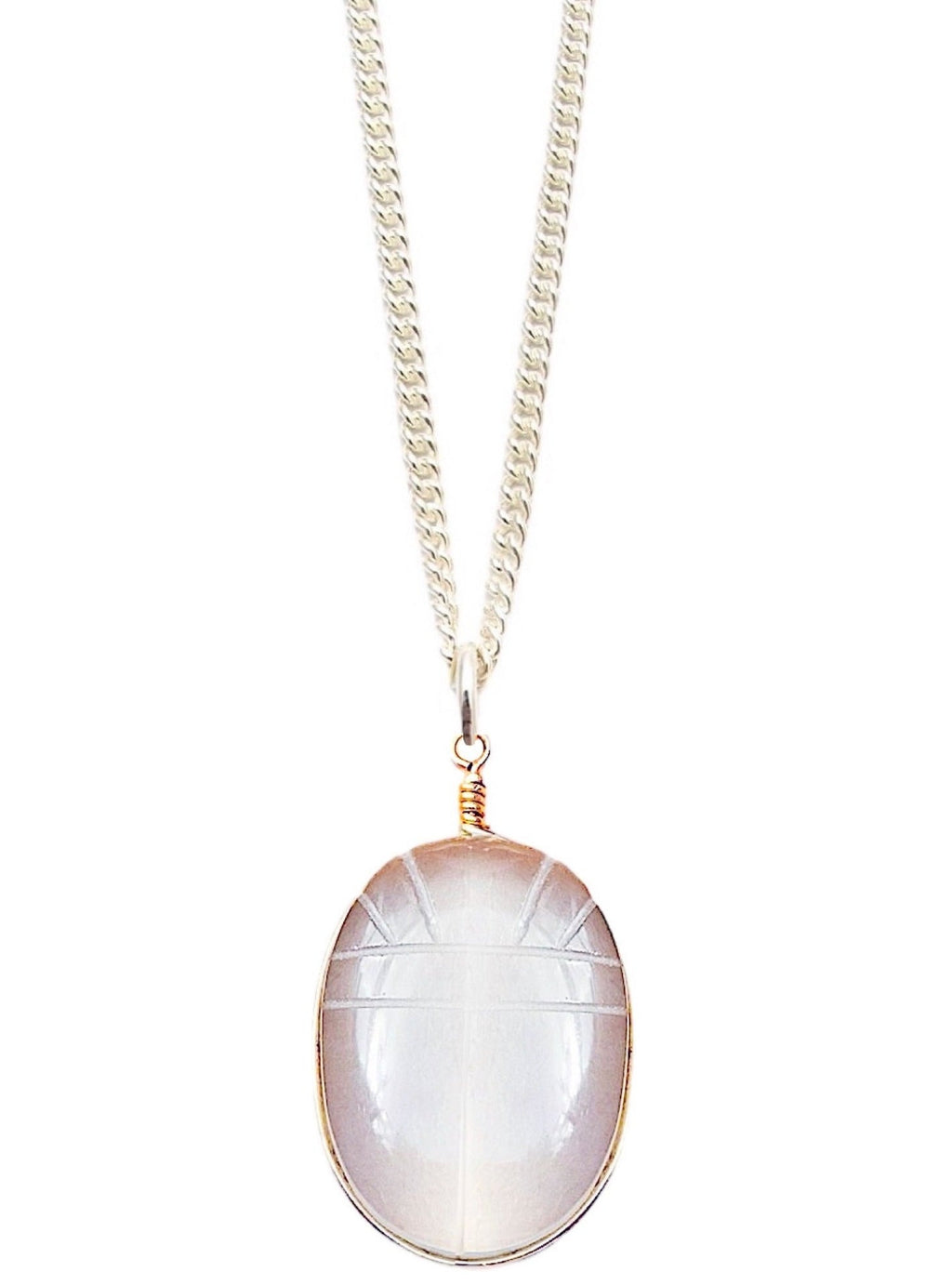 Scarab quartz necklace