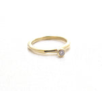 Relic solitaire gold ring