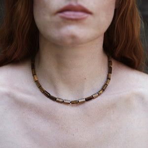 Pillar Tiger's Eye Collar Necklace