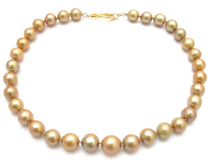 Golden Pearl Collar Necklace