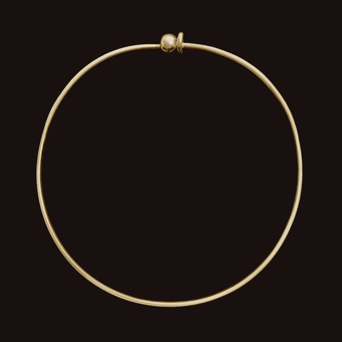 Jacqueline Rose Orb Wire Collar Necklace, minimalist sculptural collar necklace with orb closure, modern luxury jewelry