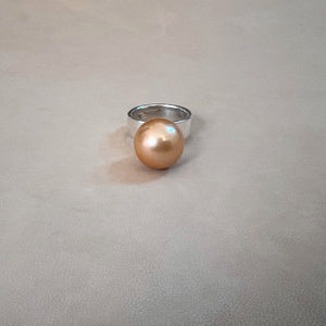 Orb Golden Pearl ring