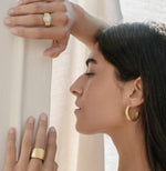 Lattice silver hoop earrings