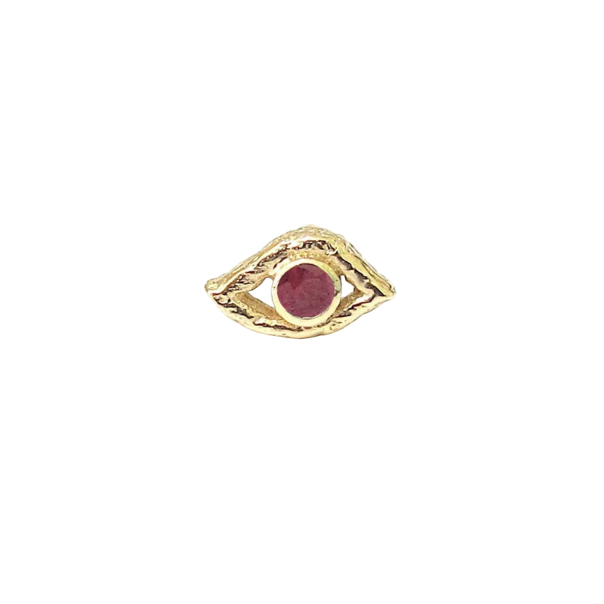 Eye ruby stud earring