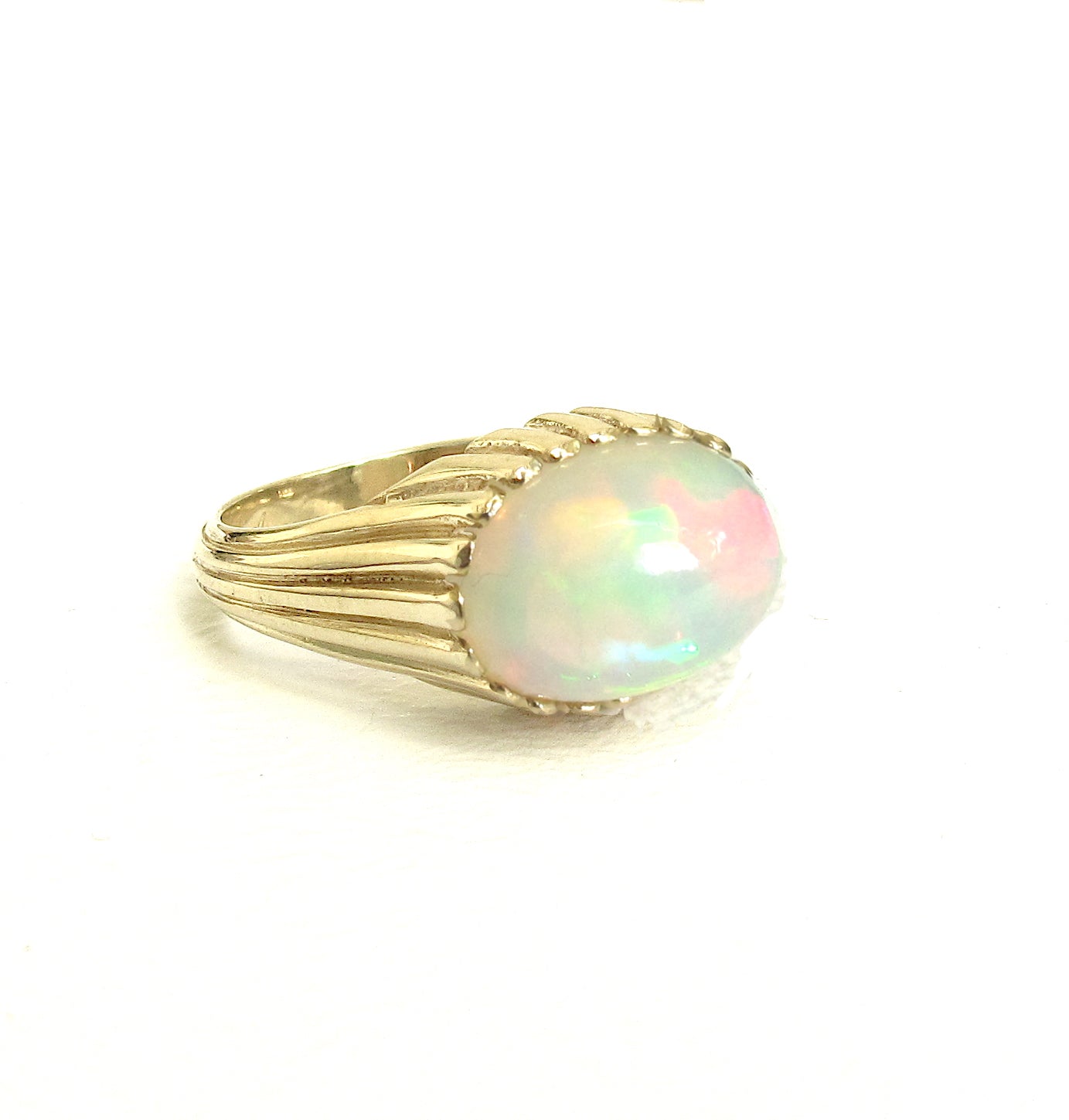 Ridge opal ring