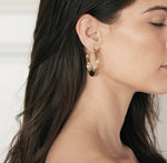 Ridge hoop earrings
