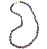 Keshi black pearl necklace
