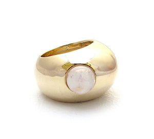 Pebble moonstone ring