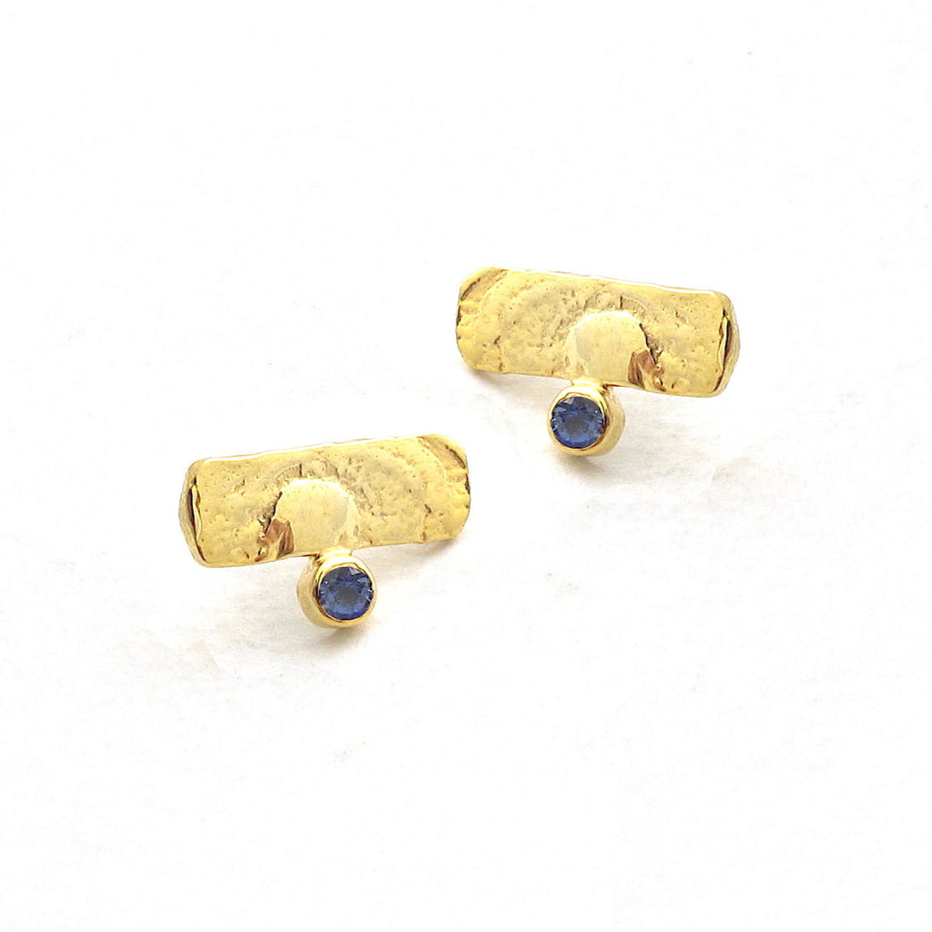 Fragment sapphire stud earrings