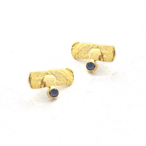 Fragment sapphire stud earrings