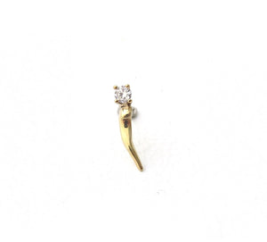 Thorn diamond stud earring