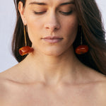 Amber drop earrings