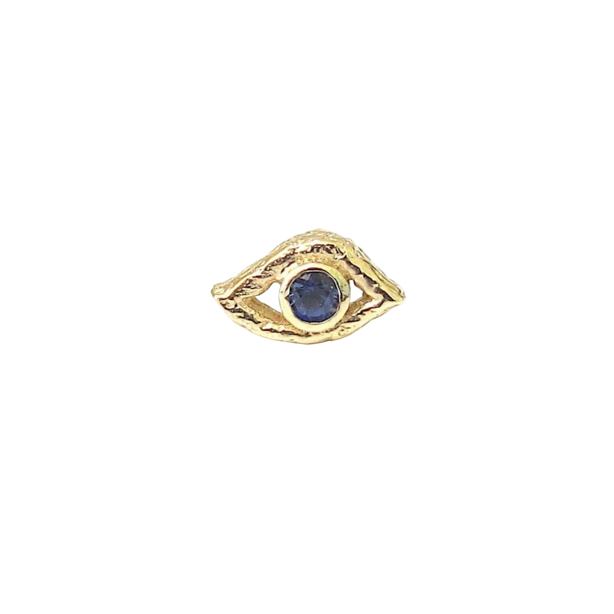 Eye sapphire stud earring