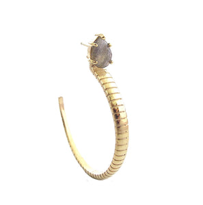 Serpent Labradorite hoop earrings