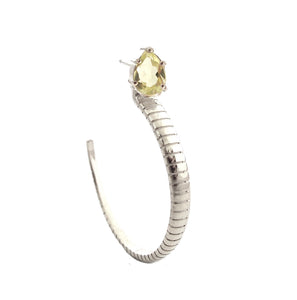 Serpent hoop earrings