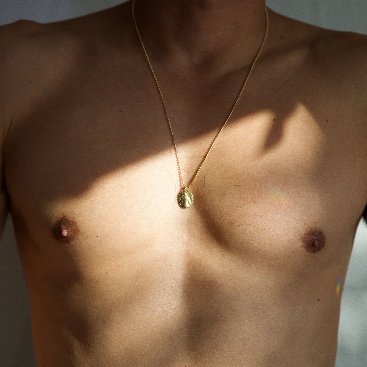 Men's Spanish Prayer Gold Coin necklace 