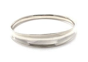 Petal silver bangle bracelet 