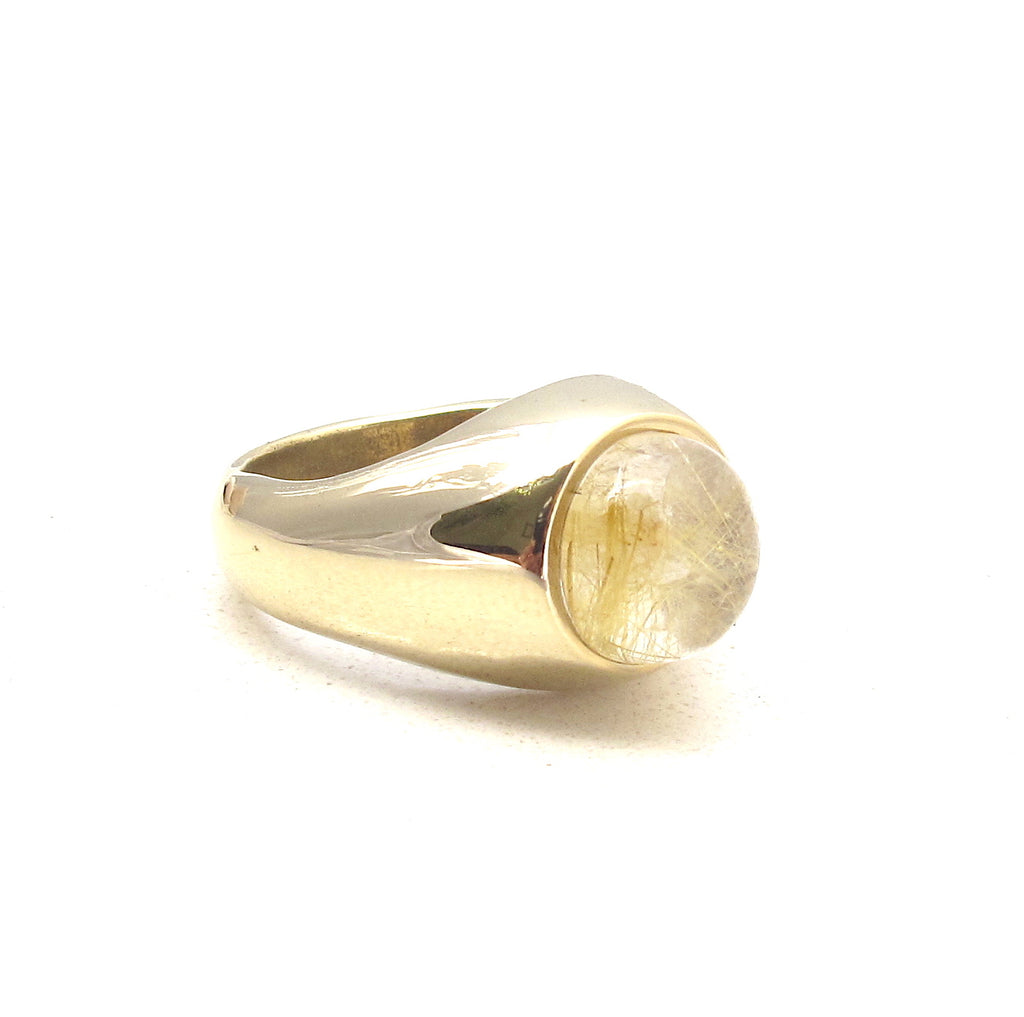 Signet ring, Rutilated quartz