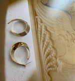 Ridge hoop earrings
