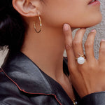 Globe Moonstone Ring